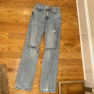 Zara ripped knee jeans